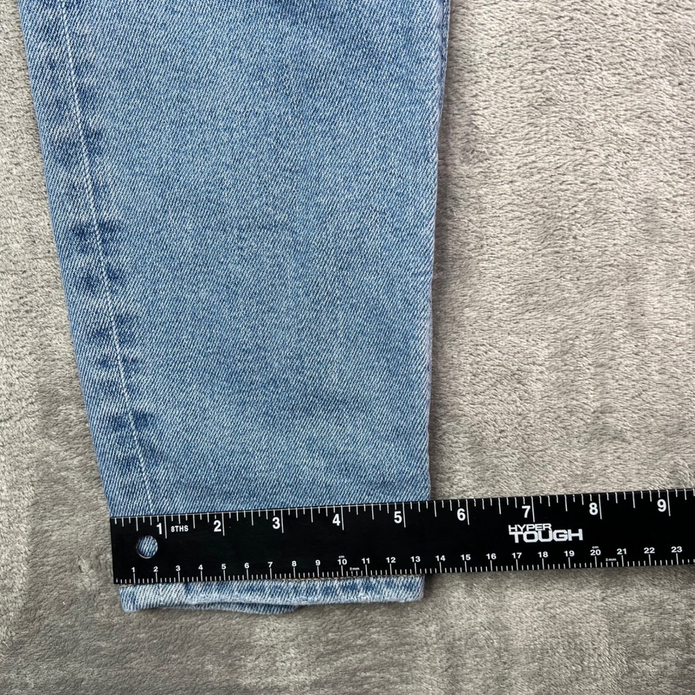 American Eagle Mom Jeans Womens 00 Light Wash Stretch Distressed High Rise - Picture 8 of 16